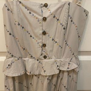 Ganni beautiful xxs grey dress, has boning on the top like a corset.